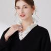 White V-neck Stand Shirt Fake Collar for Women Half Shirt Blouse False Collar Autumn Winter Ruffle Detachable Collar