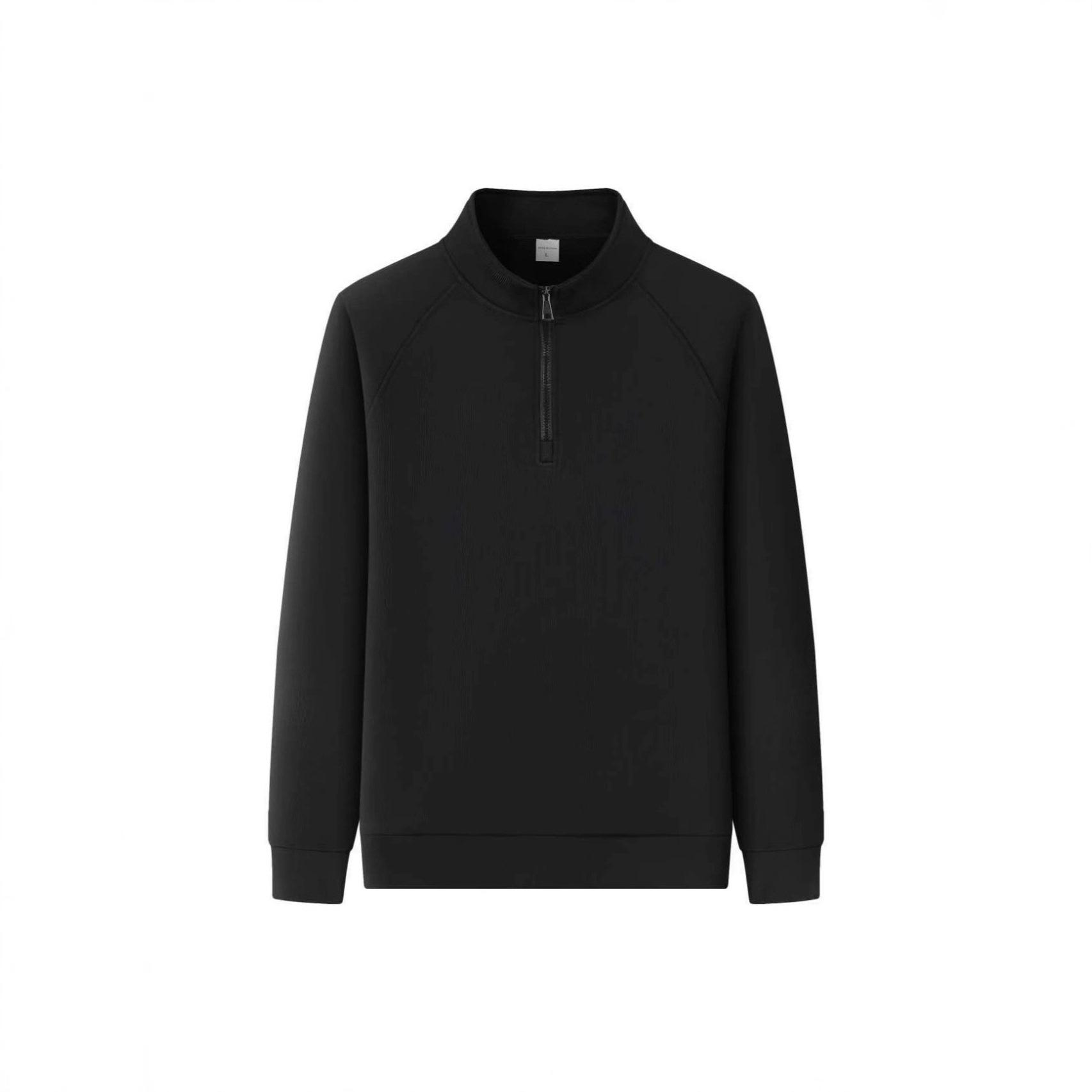 

2025 Men s Embroidered Coral Fleece Hoodie - Long Sleeve Spring/Autumn Casual Pullover Jacket M чорний
