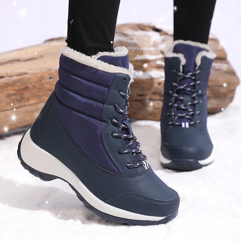Women Platform Snow Boots Plush Keep Warm Thigh High Boots Minimalism  New Winter Ankle Boots Comfortable Walking Sneakers