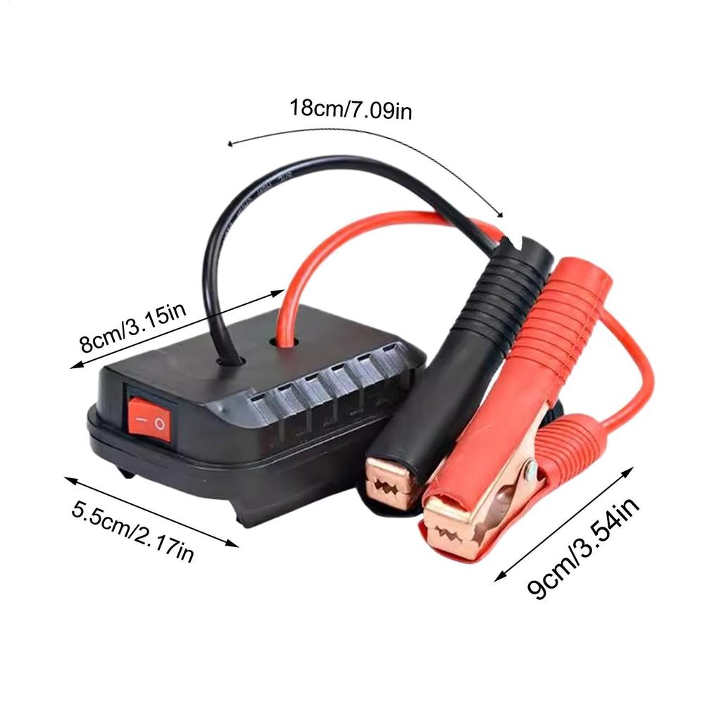 Car Starter, Portable Jump Starter, Automotive Booster, 18-21v Adapter Converter, Abs+copper Construction,