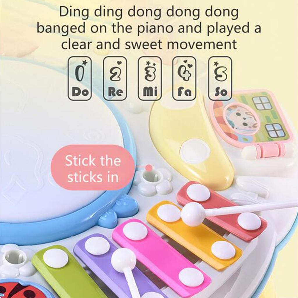 Multi-Function Musical Learning Table Baby Toys Early Education Music Activity for Infant