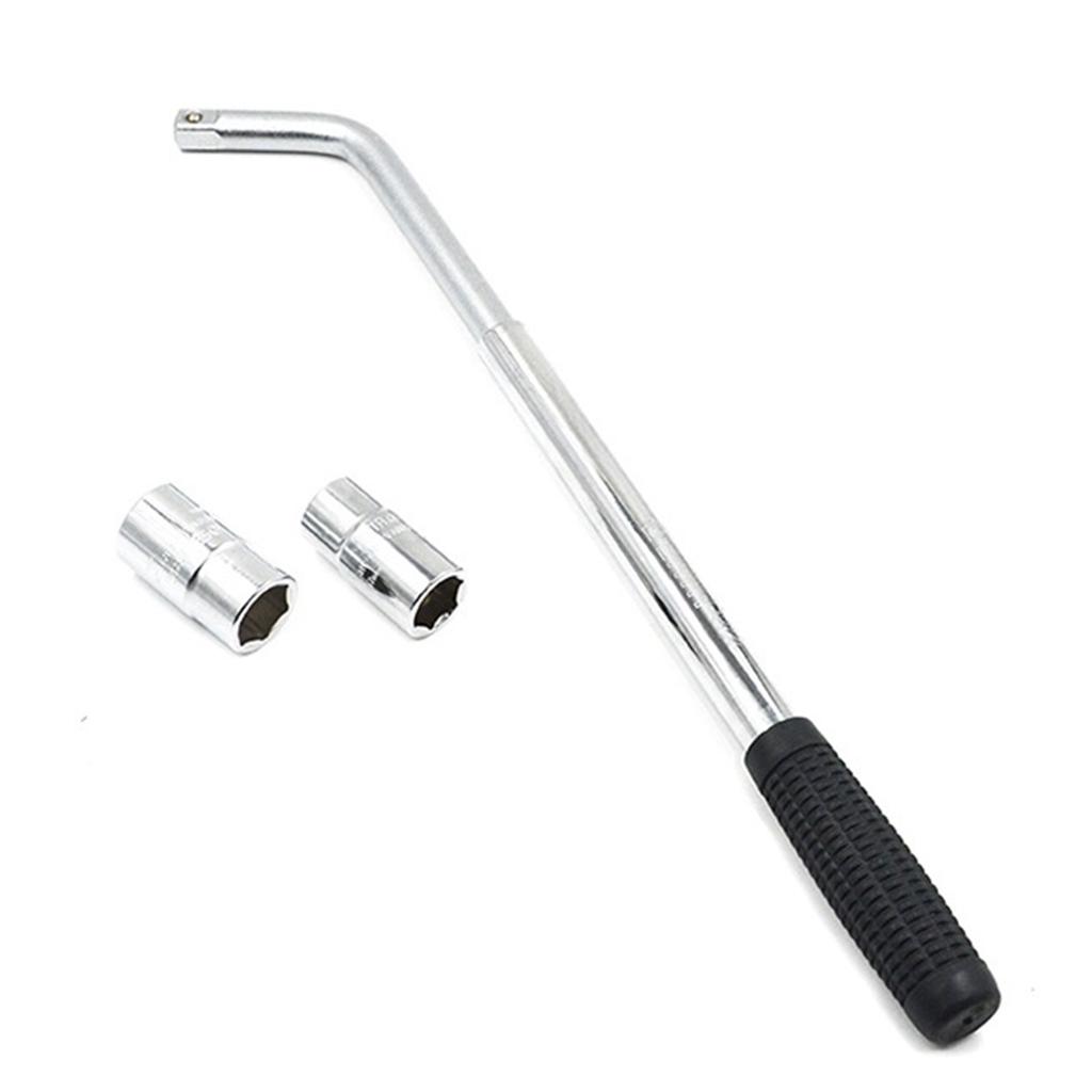 Telescoping Lug Wrench Wheel Wrench with for CR-V Sockets 17/19 & 21/23mm for Car Van Truck Caravan