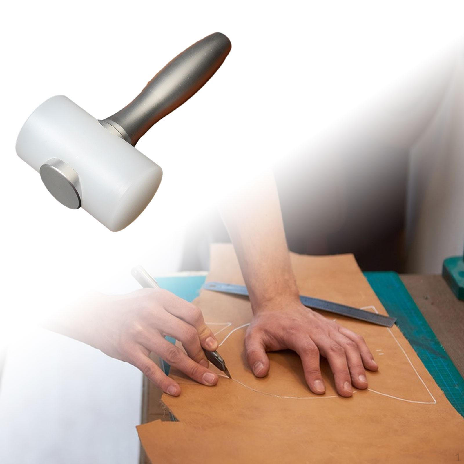 

Молоток для резьбы по коже с алюминиевой ручкой для самостоятельной штамповки и поделок Silvery Handle