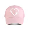 Baseball Cap Heart Paw Pet Lover Hat Baseball Cap Fashion Unisex Sunhat Womens Outdoor Sports Snapback Cap