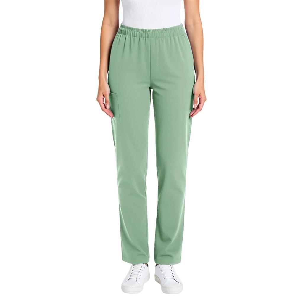 Damen Weite Freizeithose mit elastischem Bund und Kordelzug für Pflegekräfte Lange Hose