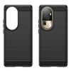For Oppo Reno10 Pro 5G (Global)/Reno10 5G (Global) Brushed Phone Case Carbon Fiber Texture TPU Drop-proof Cover