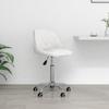 Office Chair Swivel White Faux Leather