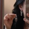 Broken Light | Retro Light Luxury Pearl Beaded Irregular Temperament Cold Wind Fringed Earrings