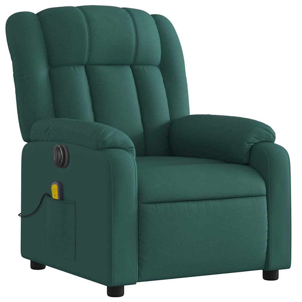 Vidaxl Lift Recliner Massage Chair, Electric, Reclining, Green