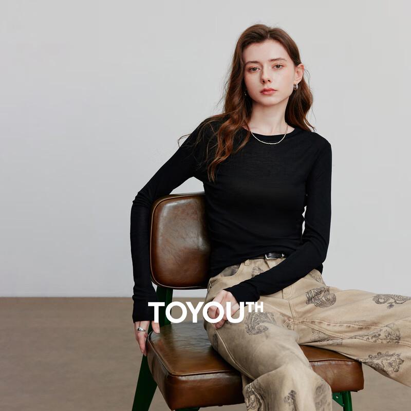 Chuyu Women s Tencel Wool Slim Fit Long Sleeve T-Shirt S