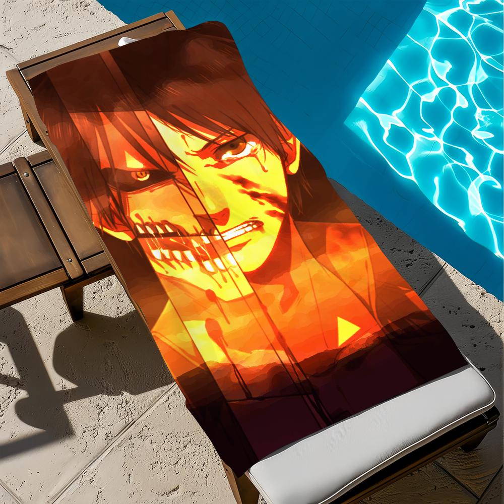 A-attack On Anime T-titan Towel Beach Quick Dry Soft Pool Towels Gift for Travel Gym Shower Camping Sports