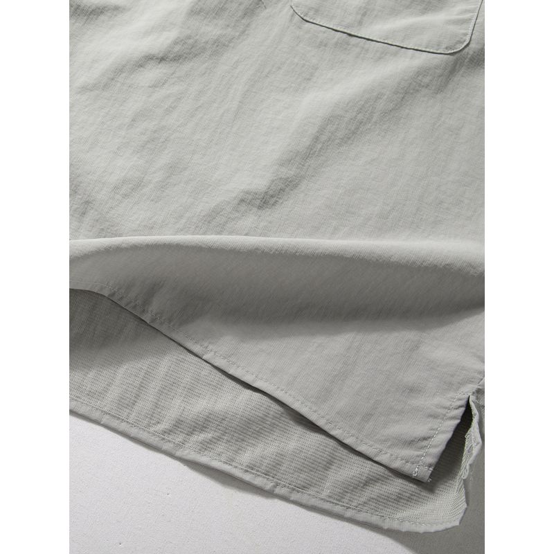 Japanese-Style Short-Sleeve Men's Summer New Lightweight Breathable Outdoor Functional Shirt with Texture, Loose Casual Shirt