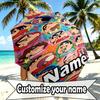 Custom Name Personalized Crayon Shin Print Umbrella, Auto Open Close, 8‑Rib Sturdy Frame, Commute Camping Hiking Use, Birthday Gift