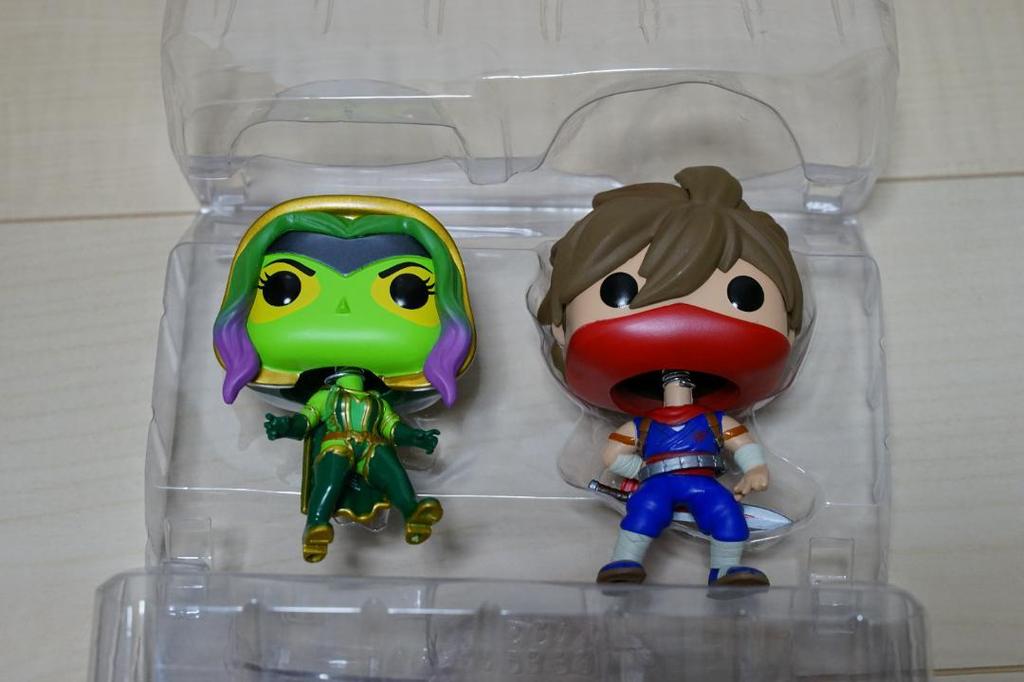 [USED] Funko Pop "Marvel vs. Capcom" Gamora vs. Strider Hiryu