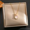 Korean Butterfly Tassel Luxury Diamond Titanium Steel Necklace - Women's Versatile Clavicle Jewelry