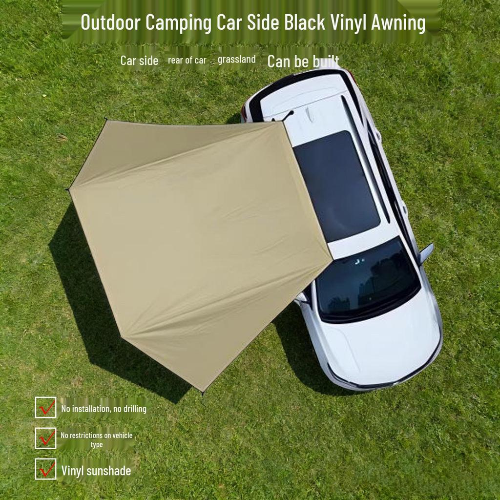 SUV Sunshade Awning: Suction Cup Tent for Self-Driving Tours & Camping