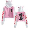 2024 Miyamoto Musashi Anime Cat Ear Crop Top for Women