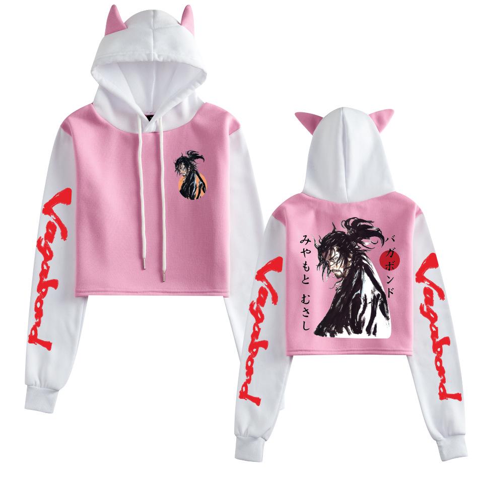 2024 Miyamoto Musashi Anime Cat Ear Crop Top for Women