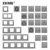 EIOMR A6 Series Grey Flame Retardant PC Panel Wall Switch EU Socket HDMI-compatible USB Type-C 2.1A Charger TV RJ45 Module DIY