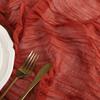 Bohemian Twist Tiulowy Bieżnik na Stół - Pomarszczona Elegancja na Wesela i Imprezy