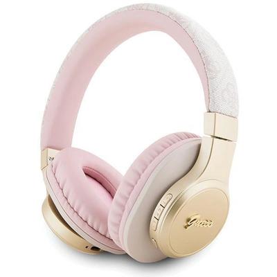 Guess Słuchawki Nauszne Bluetoothgubh604Gemp Różowy/Pink 4G Script