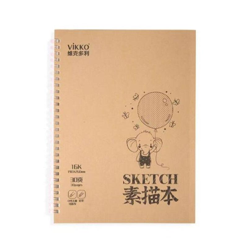 

Толстый альбом для эскизов на 30 страниц для искусства 16K Блокнот для рисования и эскизов Удобный в обращении Высококачественный с перфорированными страницами 16K