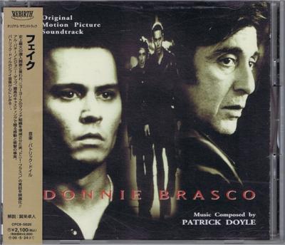 CD PATRICK DOYLE Donnie Brasco Trilha Sonora Original do Filme CPC85020 Volcano 1998 Japão ObiTrilhas Sonoras Musicais Usado