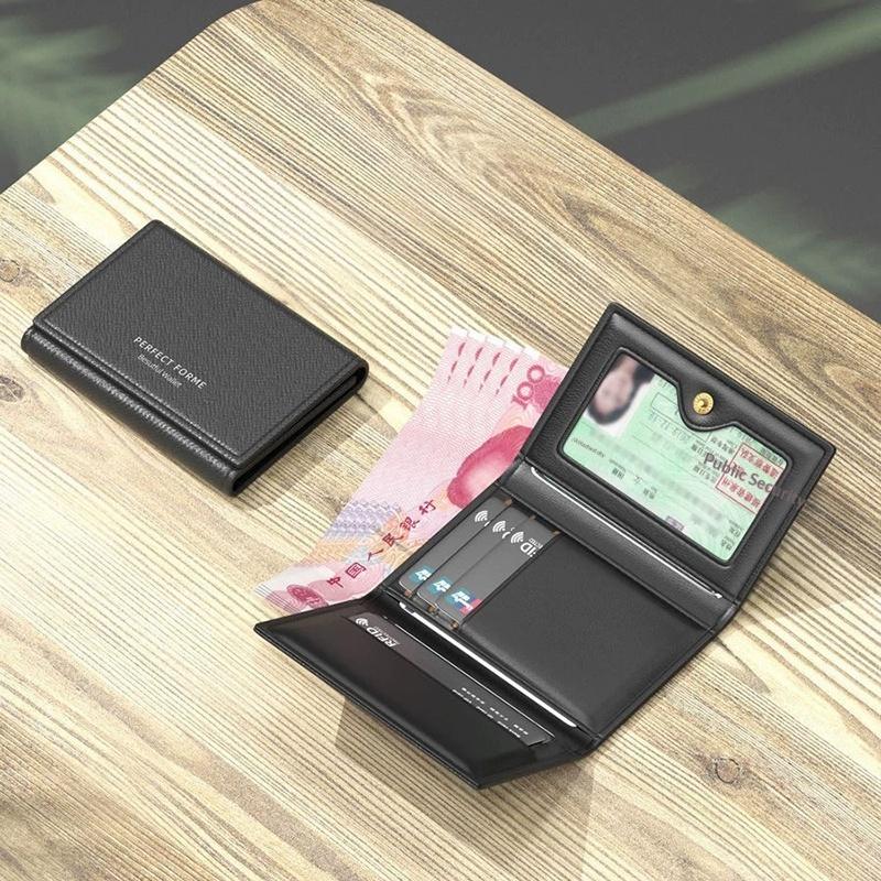 Simple Wallet With Multiple Card Slots For Driver'S License/Id Card/Bank Card