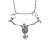 Hip Hop Skull Head Pendent Zinc Zinc Alloy Clavicle Chain Retro Men Necklace  Women