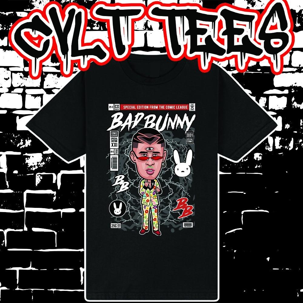 Футболка в стиле обложки комикса Bad Bunny ~ 100% Хлопок Унисекс XXXXL