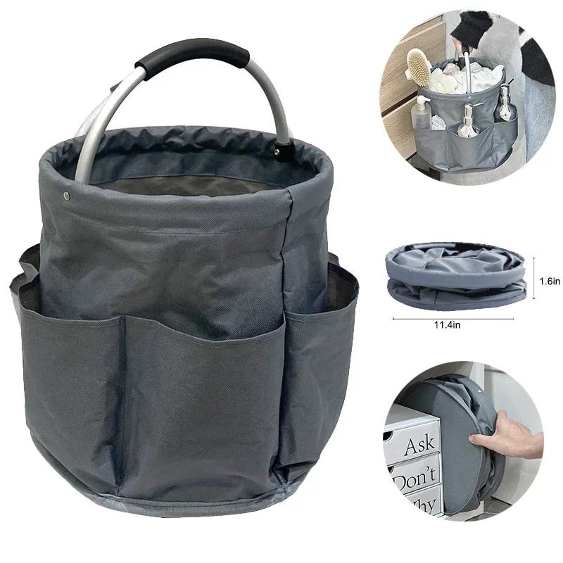 17L Große Aufbewahrungsorganizer-Tasche Faltbarer Korb Picknick-Tragetasche Outdoor-Reinigungs-Caddy mit Griff Werkzeugtasche Reinigungsmittel
