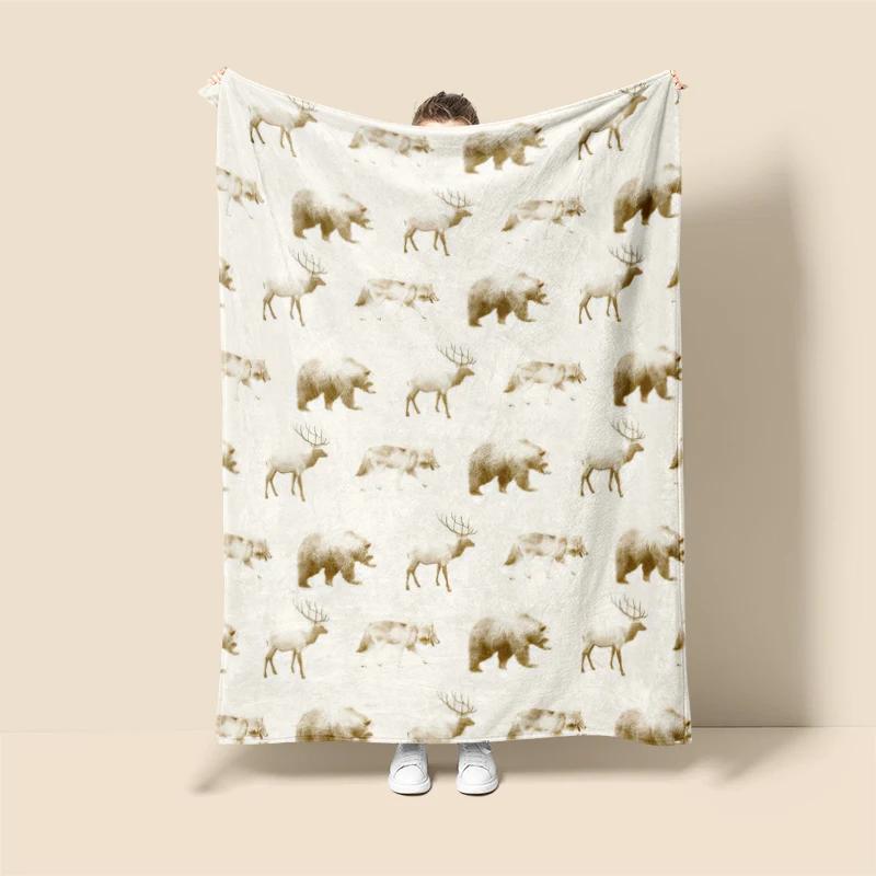 Home decoration plush Sofa blanket Anime animals Bedspread on the bed anime fluffy soft blankets thick blanket for winte