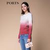 PORTS Women's Color-Block Round Neck Sweater