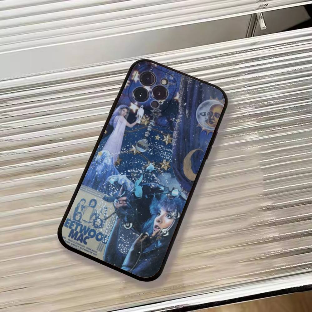 Band F-Fleetwood Mac Phone Case For iPhone 17,16,15,14,13,12,11 Plus,Pro Max,XS,Soft Black Cover