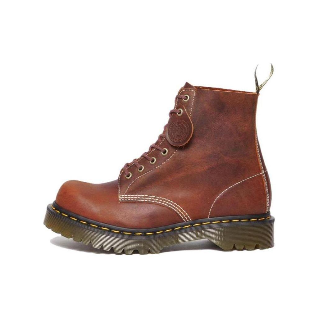 Dr. Martens Leather Fashion Comfortable Short Martin Boots Unisex Boots Brown 31023299