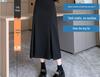 Wool Blend High-Waist Midi Skirt - Women's 2025 A-line Bodycon for Autumn/Winter