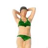 1/64 Girl Figures Beach Swimsuit Woman Character Handpainted Resin Miniature Scenes for Collections