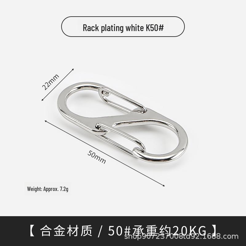 Zinklegierung Schwarz Elektrophorese S-förmige Feder Schnalle für Camping und Outdoor Bergsteigen