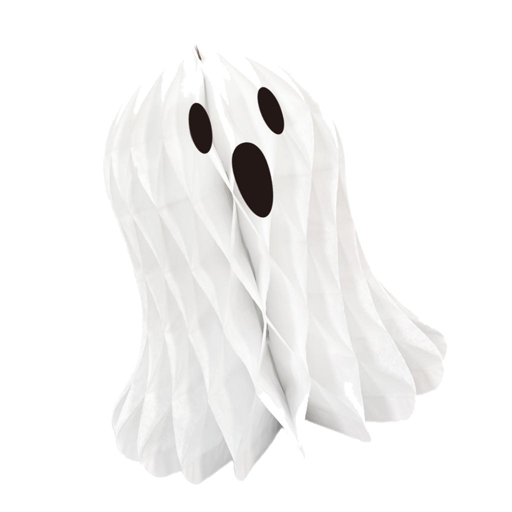 Halloween Honeycomb Ghostly Ornament Reusable 3D Paper Lanterns Wall Hanging Halloween Party Decoration for Indoor