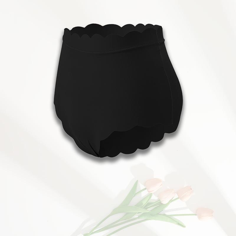 

FINETOO Summer Ice Silk антибактериальные и дышащие бесшовные женские обтягивающие трусики со средней посадкой большого размера из ледяного шелка S&1pc чёрный