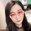 Women Sunglasses Rimless Lightweight High Clarity Wide Cool Sun-resistant Windproof UV Protection Shiny Rhinestone Female Sunglasses for Outdoor