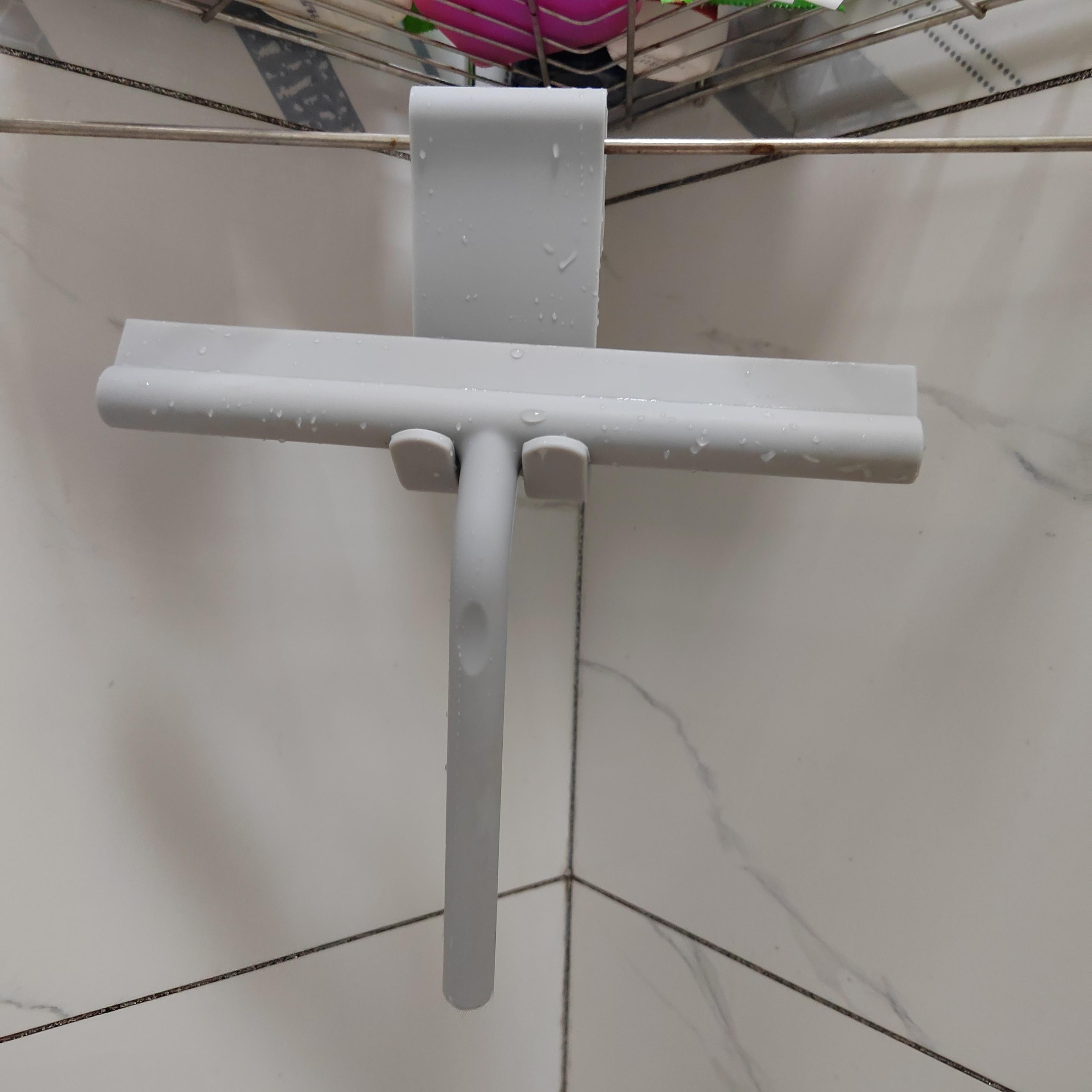 

Многофункциональный силиконовый скребок, подходит для душевых дверей, ванных комнат, окон и автомобильных стекол - инструмент для уборки дома серый