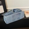 Vintage Large Capacity Denim Messenger Bag Women's Shoulder Crossbody Bag