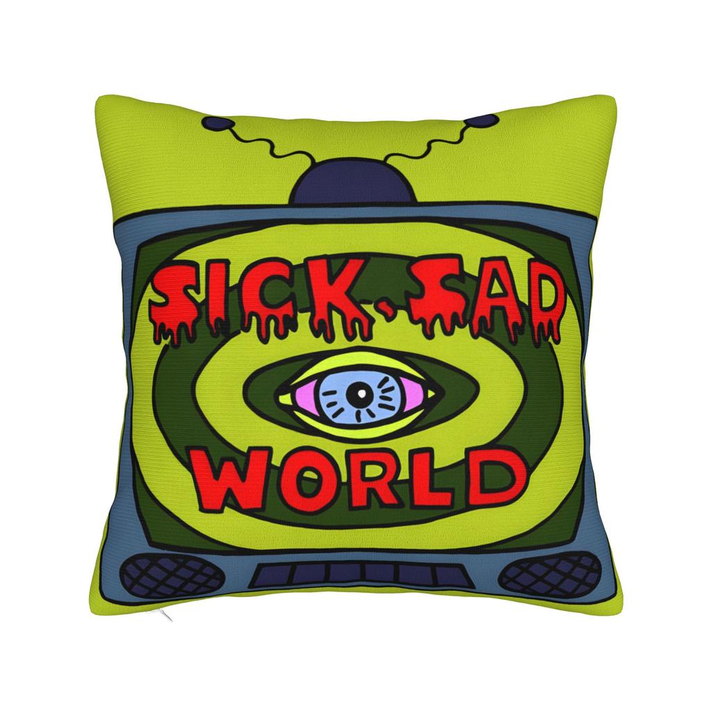 Sick Sad World Pastel Darias 90s MTV Beavis Square Pillow Case  Cushion Covers Customized Decor Pillowcase for Sofa 45x45cm