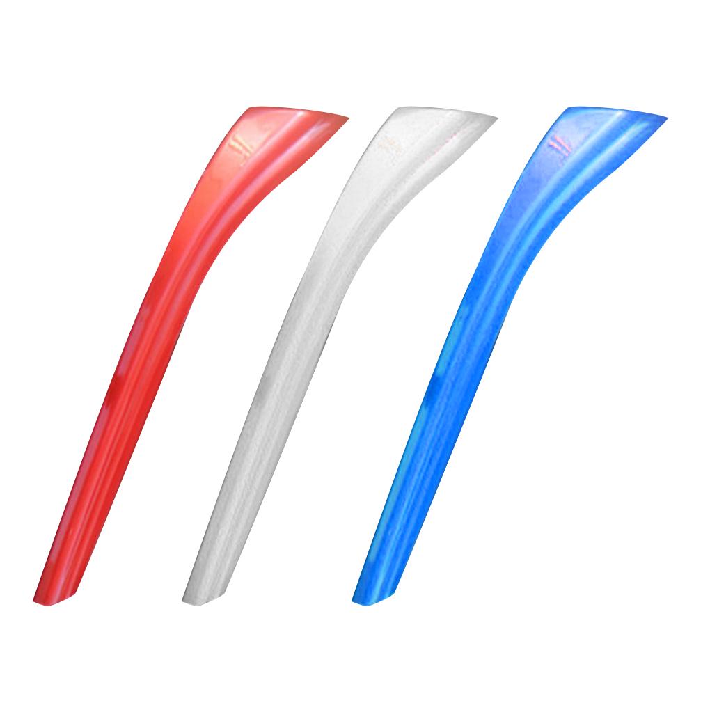 3pcs Replacement for Buick Excelle 15-17 Regal 14-16 Tricolor Stripe Car Decoration ABS Clips Front Grille Trim Sticker