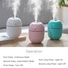 200ML Mini Ultrasonic Air Humidifier Romantic Light USB Essential Oil Diffuser Car Purifier Aroma Anion Mist Maker With LED Lamp