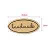 5PC Hand Made Metal Labels Gold Silver Color Craft Garment Labels Tags For Bags Purse Hand Made Letter Printed DIY Sewing Labels
