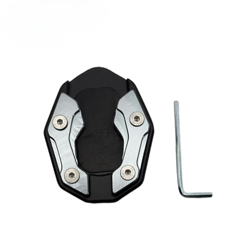 Universal Motorcycle Kickstand Extender - Anti-Slip Side Stand Extension Pad with Enlarged Base, Scooter Bike Support Plate