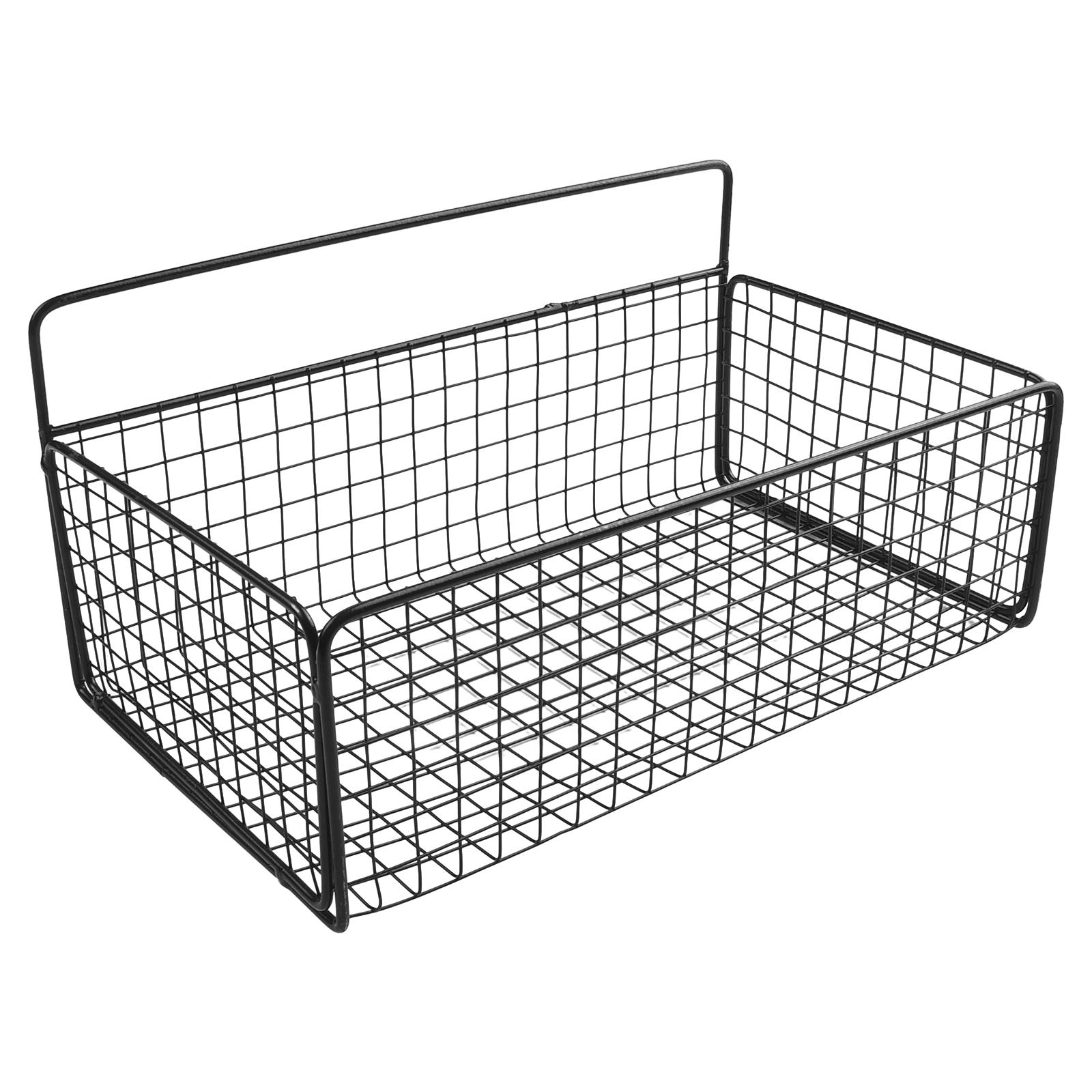

New Practical Replacement High-Quality Materials Storage Basket Organization White Black 1set Wall Mounted Books A