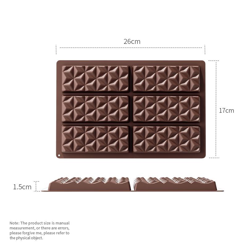 Chocolate Bar Mold Silicone Thick Chocolate Bar Mold Durable Rectangle Pistachio dubai Chocolate Bar Break Apart Candy Molds